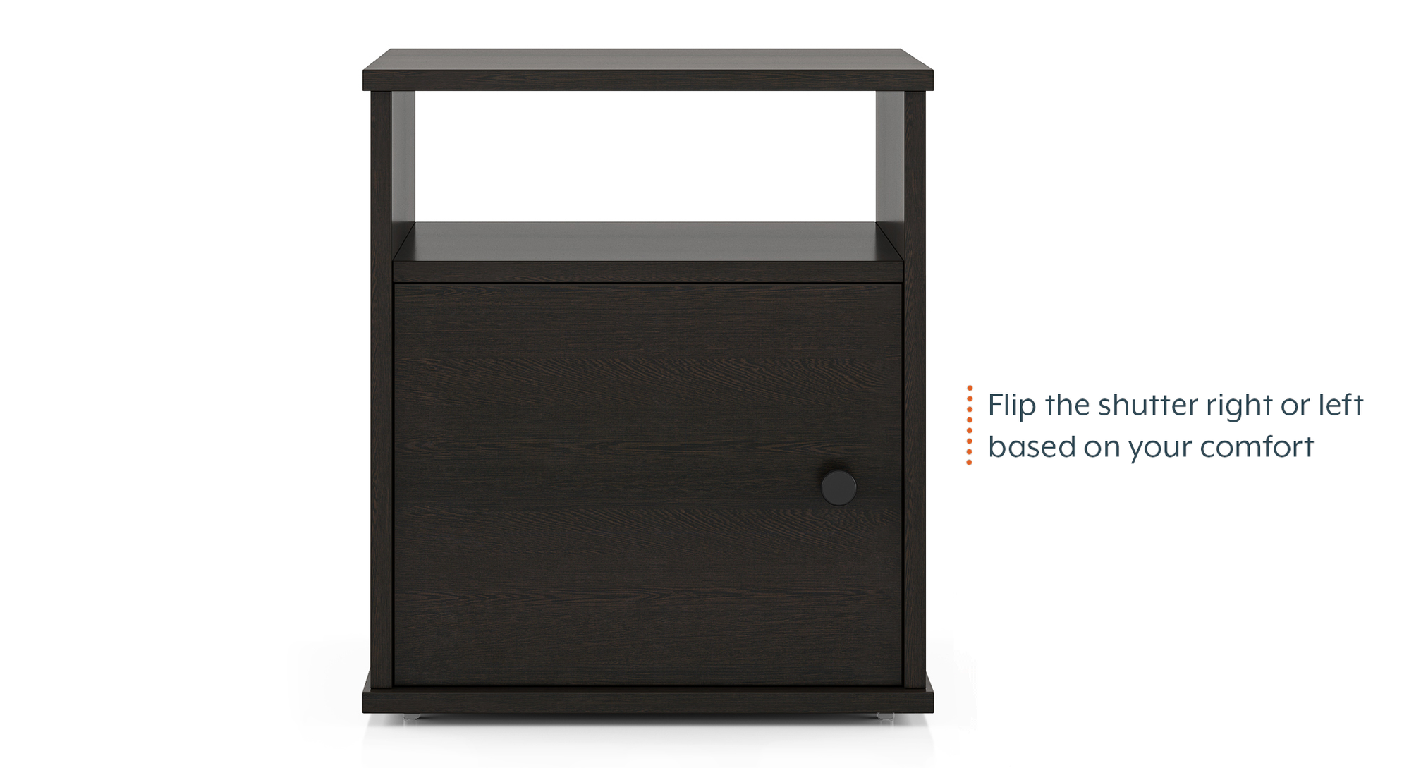 Zoey Engineered Wood Bedside Table in Classic Walnut Finish Urban Ladder
