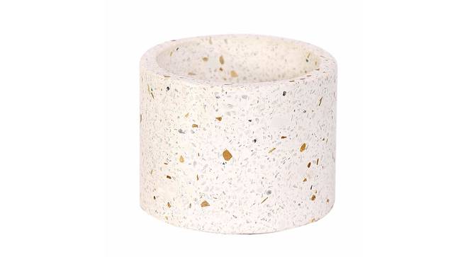 Brenda White Marble Planter (White) by Urban Ladder - Design 1 Side View - 654976