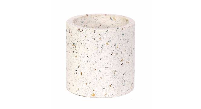 Bryce White Marble Planter (White) by Urban Ladder - Design 1 Side View - 654977