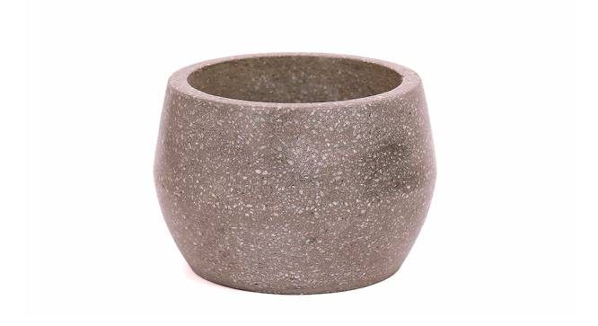 Dana Grey Marble Planter (Grey) by Urban Ladder - Design 1 Side View - 654980