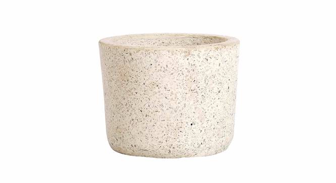 Linda White Marble Planter (White) by Urban Ladder - Design 1 Side View - 654985