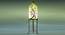 Nellie White Glass Shade Floor Lamp With White Metal Base (White) by Urban Ladder - Design 1 Side View - 655035