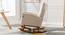Peirce Solid Wood Rocking Chair in Beige Leatherette Colour (Beige) by Urban Ladder - Ground View Design 1 - 655786