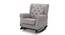 Lovey Solid Wood Rocking Chair in Dove Grey Colour (Grey) by Urban Ladder - Ground View Design 1 - 655788