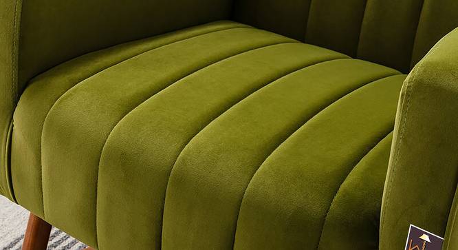 Kymberlie Solid Wood Rocking Chair in Green Colour (Green) by Urban Ladder - Rear View Design 1 - 655820