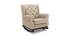 Kimberlin Solid Wood Rocking Chair in Beige Leatherette Colour (Beige) by Urban Ladder - Front View Design 1 - 655872