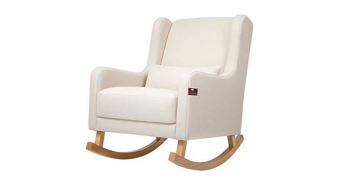 Chelsa Solid Wood Rocking Chair in Beige Leatherette Colour (Beige) by Urban Ladder - Front View Design 1 - 655873