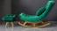 Randelle Solid Wood Rocking Chair in Green valvet Colour (Green) by Urban Ladder - Design 1 Side View - 655882