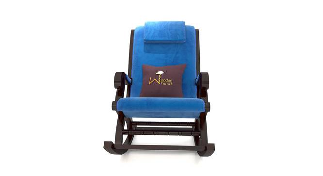 Shaunah Solid Wood Rocking Chair in Blue valvet Colour (Blue) by Urban Ladder - Design 1 Side View - 655884