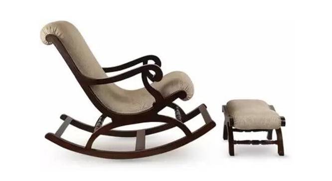 Hailea Solid Wood Rocking Chair in Beige jute Colour (Beige) by Urban Ladder - Design 1 Side View - 655885