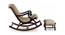 Hailea Solid Wood Rocking Chair in Beige jute Colour (Beige) by Urban Ladder - Design 1 Side View - 655885