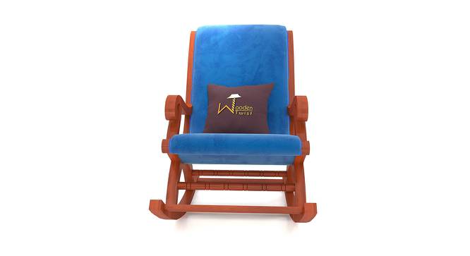 Amery Solid Wood Rocking Chair in Blue Colour (Blue) by Urban Ladder - Design 1 Side View - 655894