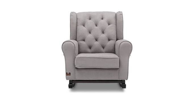 Lovey Solid Wood Rocking Chair in Dove Grey Colour (Grey) by Urban Ladder - Design 1 Side View - 655923