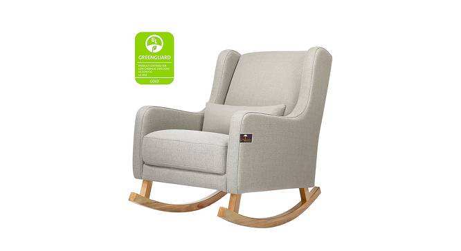 Kelsy Solid Wood Rocking Chair in Grey Colour (Grey) by Urban Ladder - Design 1 Side View - 655926