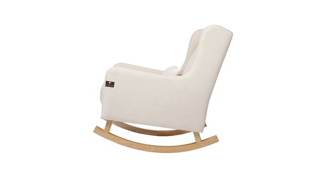 Chelsa Solid Wood Rocking Chair in Beige Leatherette Colour (Beige) by Urban Ladder - Design 1 Side View - 655927
