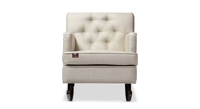 Duwan Solid Wood Rocking Chair in Light Beige Colour (Beige) by Urban Ladder - Design 1 Side View - 655931