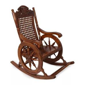 Kasy Solid Wood Rocking Chair in Brown Colour-image-47