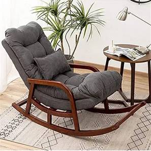 Rocking Chairs Living Design Kellsie Lounge Chair in Grey Fabric