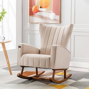 Rocking Chairs Living Design Peirce Lounge Chair in Beige Fabric