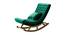 Randelle Solid Wood Rocking Chair in Green valvet Colour (Green) by Urban Ladder - Front View Design 1 - 656001