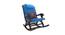 Shaunah Solid Wood Rocking Chair in Blue valvet Colour (Blue) by Urban Ladder - Front View Design 1 - 656003