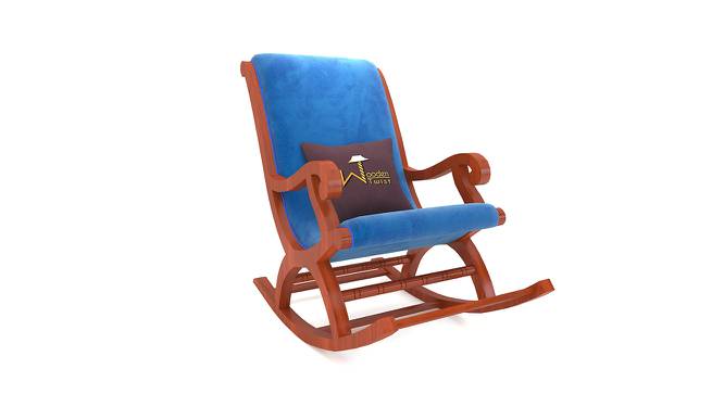 Amery Solid Wood Rocking Chair in Blue Colour (Blue) by Urban Ladder - Front View Design 1 - 656011