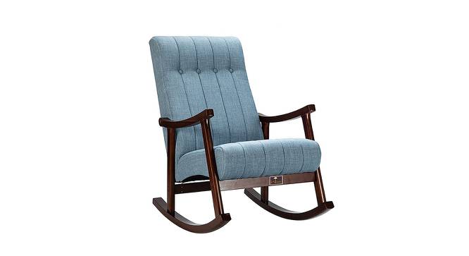 Ashlea Solid Wood Rocking Chair in Blue Colour (Blue) by Urban Ladder - Front View Design 1 - 656039