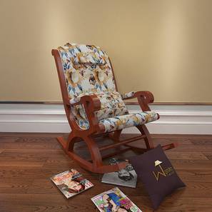 Rocking Chairs Living In Bangalore Design Loris Lounge Chair in Beige Fabric