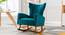 Ransome Solid Wood Rocking Chair in Teal Colour (Blue) by Urban Ladder - Front View Design 1 - 656057