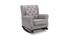 Lovey Solid Wood Rocking Chair in Dove Grey Colour (Grey) by Urban Ladder - Front View Design 1 - 656059