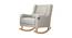 Kelsy Solid Wood Rocking Chair in Grey Colour (Grey) by Urban Ladder - Front View Design 1 - 656063