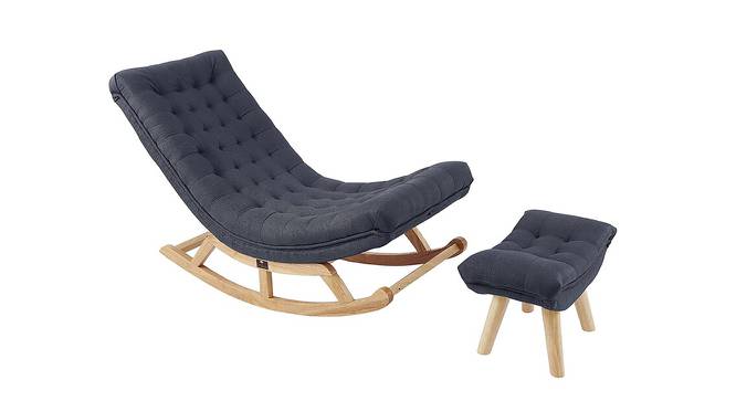 Kelwin Solid Wood Rocking Chair in Grey Colour (Grey) by Urban Ladder - Front View Design 1 - 656065