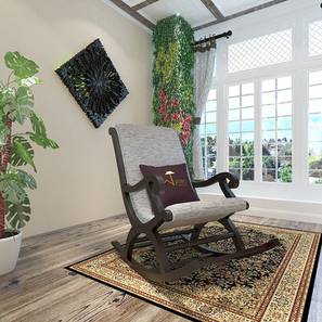 wooden twist Chele Lounge Chair in Grey Colour-picture-10
