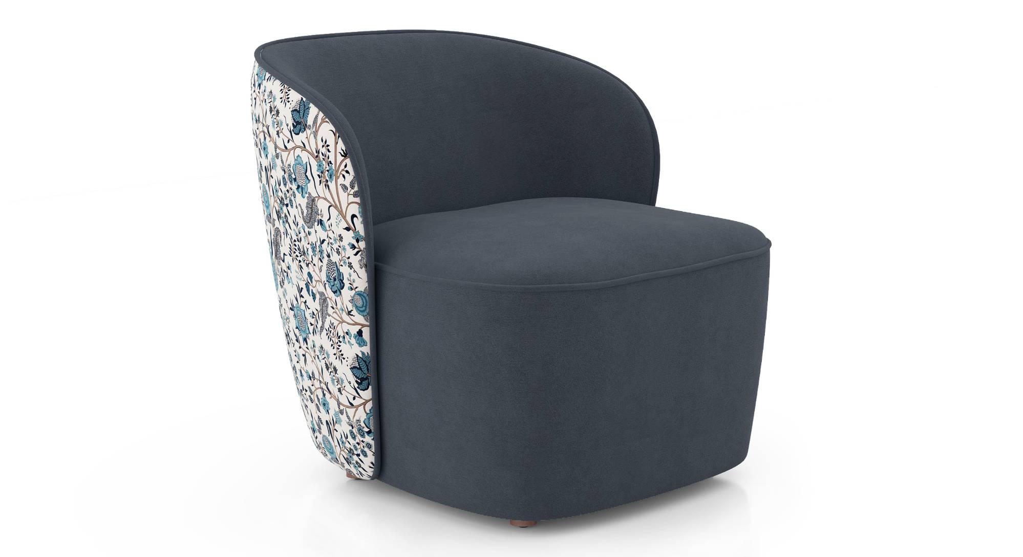 Portia Fabric Accent Chair in Icy Turquoise Colour Urban Ladder