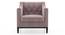 Othello Fabric Lounge Chair (Lilac Pink Velvet) by Urban Ladder - Ground View Design 1 - 656501
