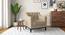 Othello Fabric Lounge Chair (Birch Beige) by Urban Ladder - Front View Design 1 - 656518