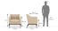 Othello Fabric Lounge Chair (Birch Beige) by Urban Ladder - Design 1 Dimension - 656522