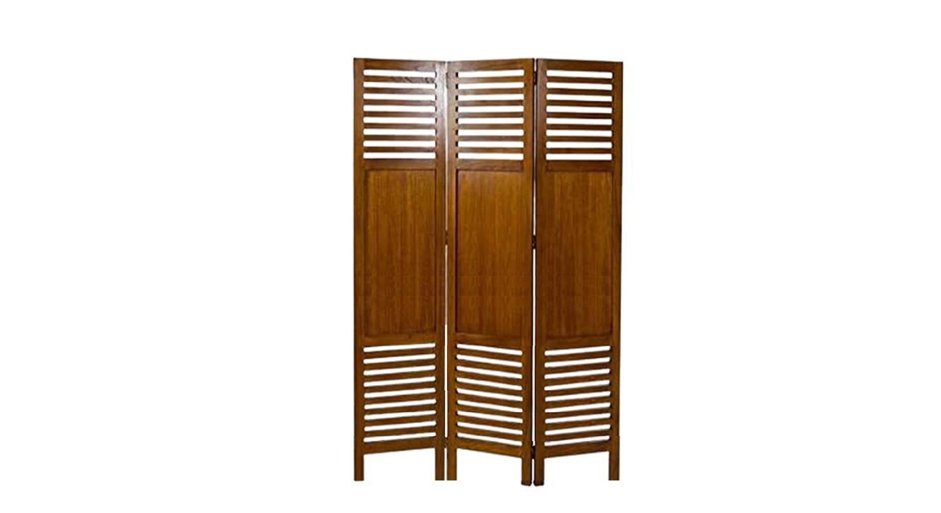 Solid Wood Room Divider in Brown Colour Urban Ladder