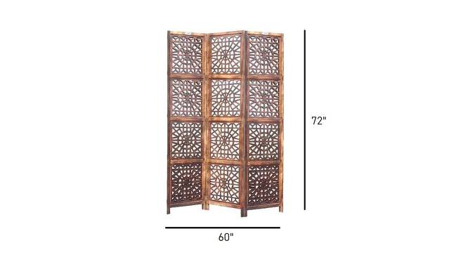 Mae Solid Wood Room Divider (Brown) by Urban Ladder - Design 1 Dimension - 656918