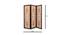 Bertha Solid Wood Room Divider (Brown) by Urban Ladder - Design 1 Dimension - 656929