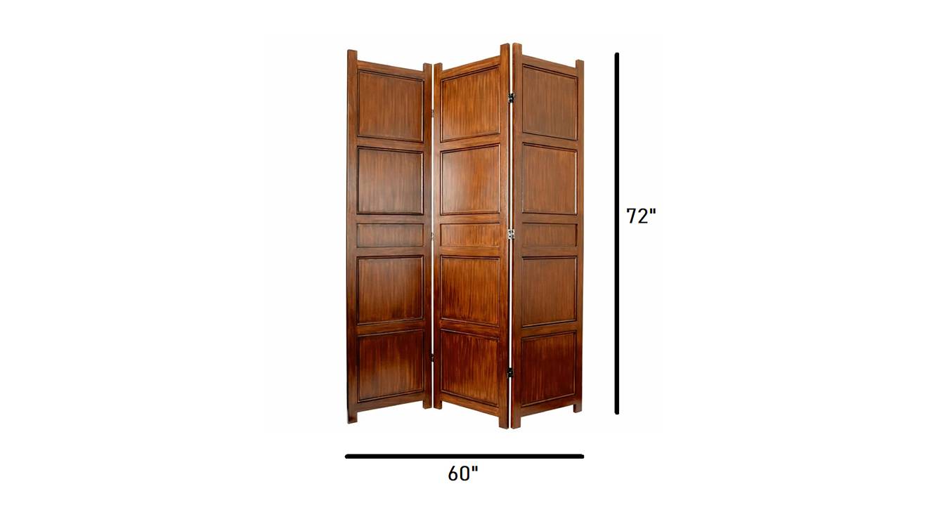 Solid Wood Room Divider in Brown Colour Urban Ladder