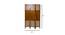 Clark Solid Wood Room Divider (Brown) by Urban Ladder - Design 1 Dimension - 656960