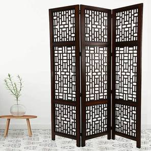 Living Storage In Bhopal Design Solid Wood Room Divider in Brown Colour
