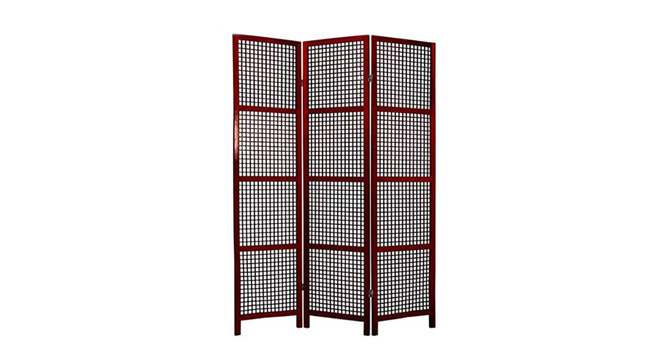 Solid Wood Room Divider in Brown Colour Urban Ladder