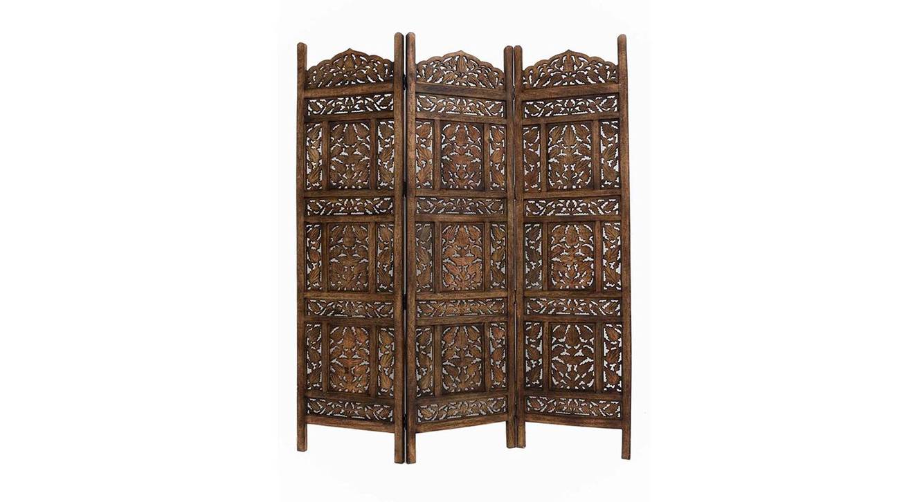 Solid Wood Room Divider in Brown Colour Urban Ladder