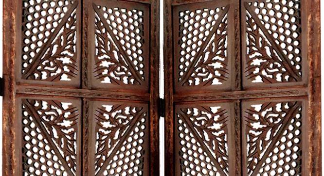 Nelly Solid Wood Room Divider (Brown) by Urban Ladder - Design 1 Side View - 657029