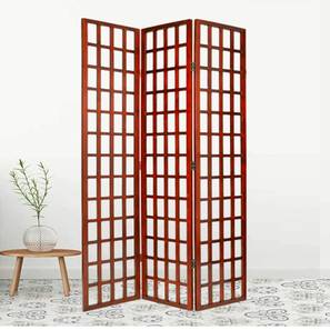 Living Storage In Patna Design Solid Wood Room Divider in Brown Colour