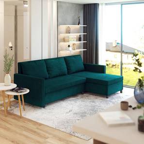 Sofa Cum Bed In Palghar Design Wego 3 Seater Sofa cum Bed In Teal Blue Colour