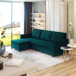 Sofa Design Design Wego 3 Seater Sofa cum Bed In Teal Blue Colour
