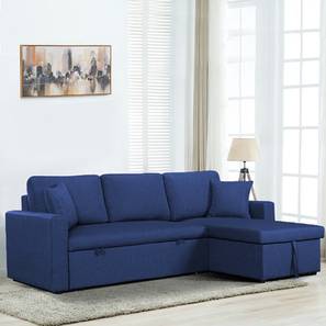 Sofa Design Design Doozy 3 Seater Sofa cum Bed In Navy Blue Colour